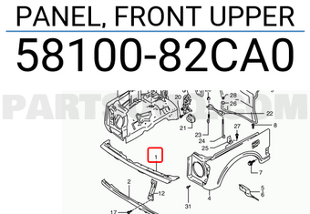 Suzuki 5810082CA0 PANEL, FRONT UPPER
