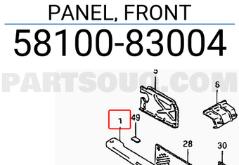 Suzuki 5810083004 PANEL, FRONT