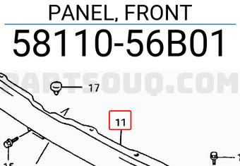 Suzuki 5811056B01 PANEL, FRONT