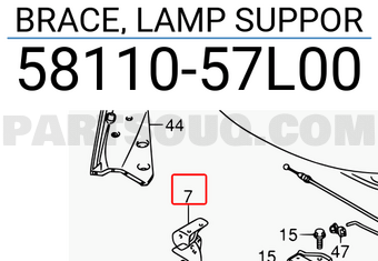 Suzuki 5811057L00 BRACE, LAMP SUPPOR
