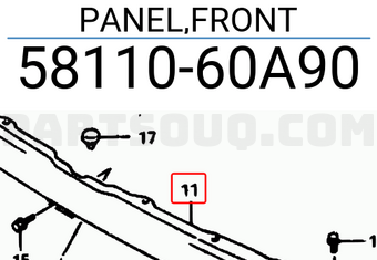 Suzuki 5811060A90 PANEL,FRONT