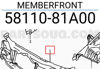 Suzuki 5811081A00 MEMBERFRONT