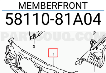 Suzuki 5811081A04 MEMBERFRONT