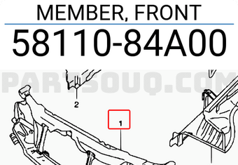 Suzuki 5811084A00 MEMBER, FRONT