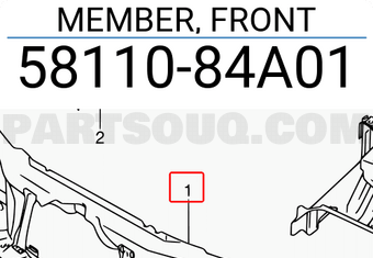 Suzuki 5811084A01 MEMBER, FRONT
