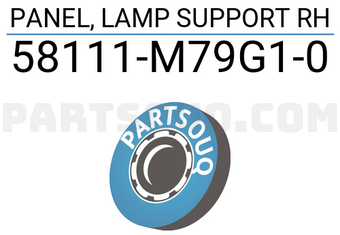 Suzuki 58111M79G10 PANEL, LAMP SUPPORT RH