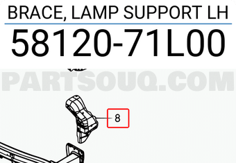 Suzuki 5812071L00 BRACE, LAMP SUPPORT LH