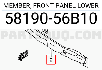 Suzuki 5819056B10 MEMBER, FRONT PANEL LOWER