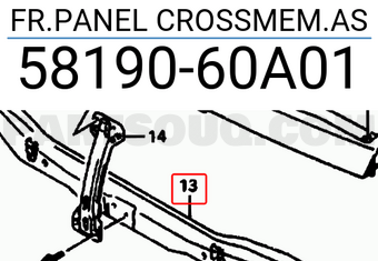 Suzuki 5819060A01 FR.PANEL CROSSMEM.AS