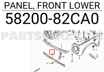 Suzuki 5820082CA0 PANEL, FRONT LOWER