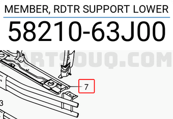 Suzuki 5821063J00 MEMBER, RDTR SUPPORT LOWER