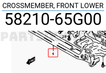Suzuki 5821065G00 CROSSMEMBER, FRONT LOWER