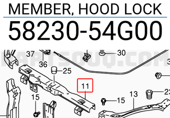Suzuki 5823054G00 MEMBER, HOOD LOCK