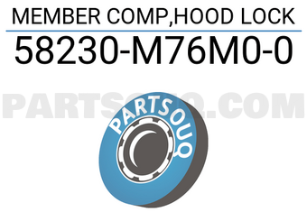 Suzuki 58230M76M00 MEMBER COMP,HOOD LOCK