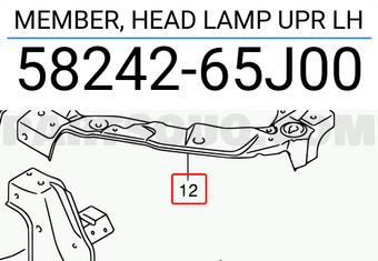 Suzuki 5824265J00 MEMBER, HEAD LAMP UPR LH