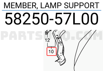 Suzuki 5825057L00 MEMBER, LAMP SUPPORT