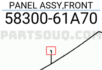 Suzuki 5830061A70 PANEL ASSY,FRONT