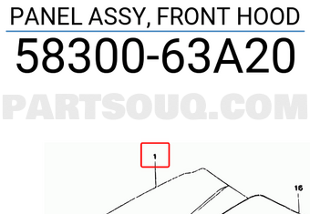 Suzuki 5830063A20 PANEL ASSY, FRONT HOOD