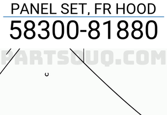 Suzuki 5830081880 PANEL SET, FR HOOD