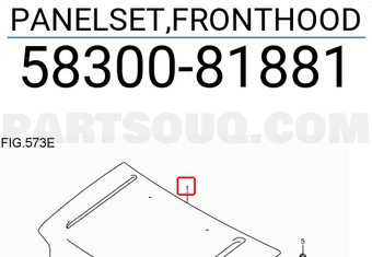 Suzuki 5830081881 PANELSET,FRONTHOOD