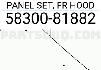 Suzuki 5830081882 PANEL SET, FR HOOD