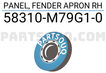 Suzuki 58310M79G10 PANEL, FENDER APRON RH