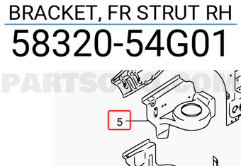 Suzuki 5832054G01 BRACKET, FR STRUT RH