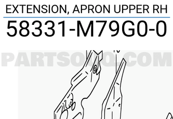Suzuki 58331M79G00 EXTENSION, APRON UPPER RH