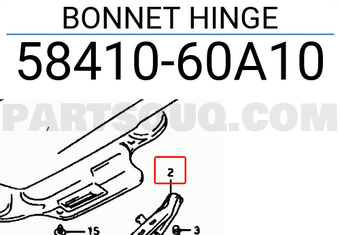 Suzuki 5841060A10 BONNET HINGE