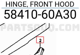 Suzuki 5841060A30 HINGE, FRONT HOOD