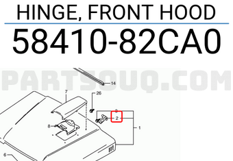 Suzuki 5841082CA0 HINGE, FRONT HOOD
