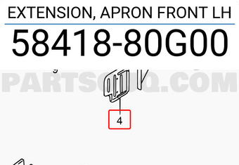 Suzuki 5841880G00 EXTENSION, APRON FRONT LH