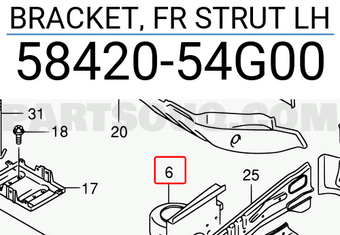 Suzuki 5842054G00 BRACKET, FR STRUT LH