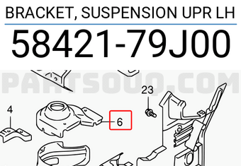Suzuki 5842179J00 BRACKET, SUSPENSION UPR LH