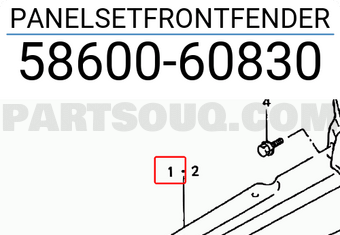 Suzuki 5860060830 PANELSETFRONTFENDER