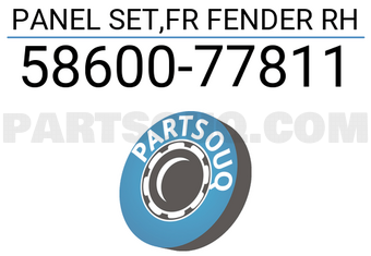 Suzuki 5860077811 PANEL SET,FR FENDER RH