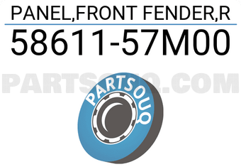 Suzuki 5861157M00 PANEL,FRONT FENDER,R