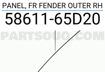 Suzuki 5861165D20 PANEL, FR FENDER OUTER RH