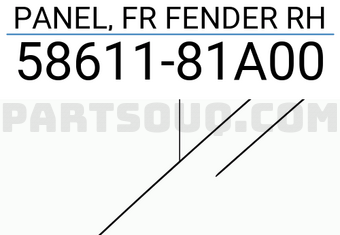 Suzuki 5861181A00 PANEL, FR FENDER RH