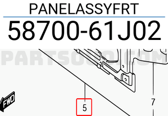 Suzuki 5870061J02 PANELASSYFRT