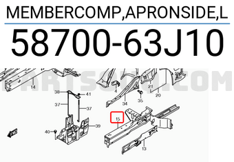 Suzuki 5870063J10 MEMBERCOMP,APRONSIDE,L