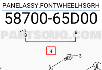 Suzuki 5870065D00 PANELASSY.FONTWHEELHSGRH