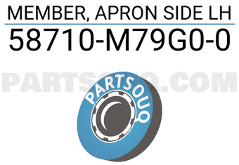 Suzuki 58710M79G00 MEMBER, APRON SIDE LH