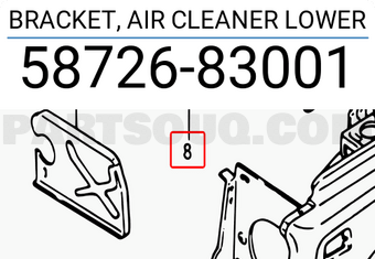 Suzuki 5872683001 BRACKET, AIR CLEANER LOWER