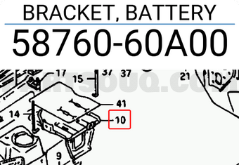Suzuki 5876060A00 BRACKET, BATTERY