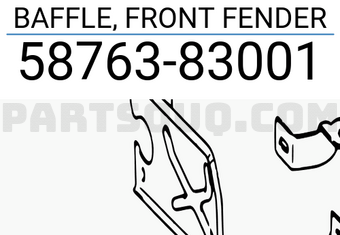 Suzuki 5876383001 BAFFLE, FRONT FENDER