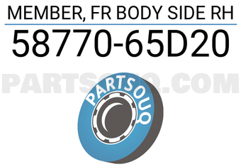 Suzuki 5877065D20 MEMBER, FR BODY SIDE RH