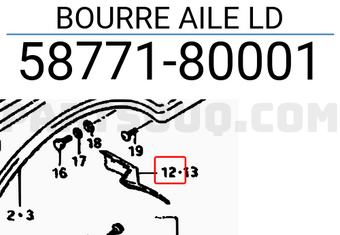 Suzuki 5877180001 BOURRE AILE LD