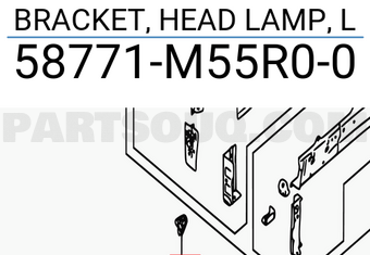Suzuki 58771M55R00 BRACKET, HEAD LAMP, L
