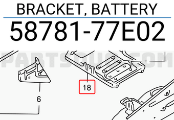 Suzuki 5878177E02 BRACKET, BATTERY